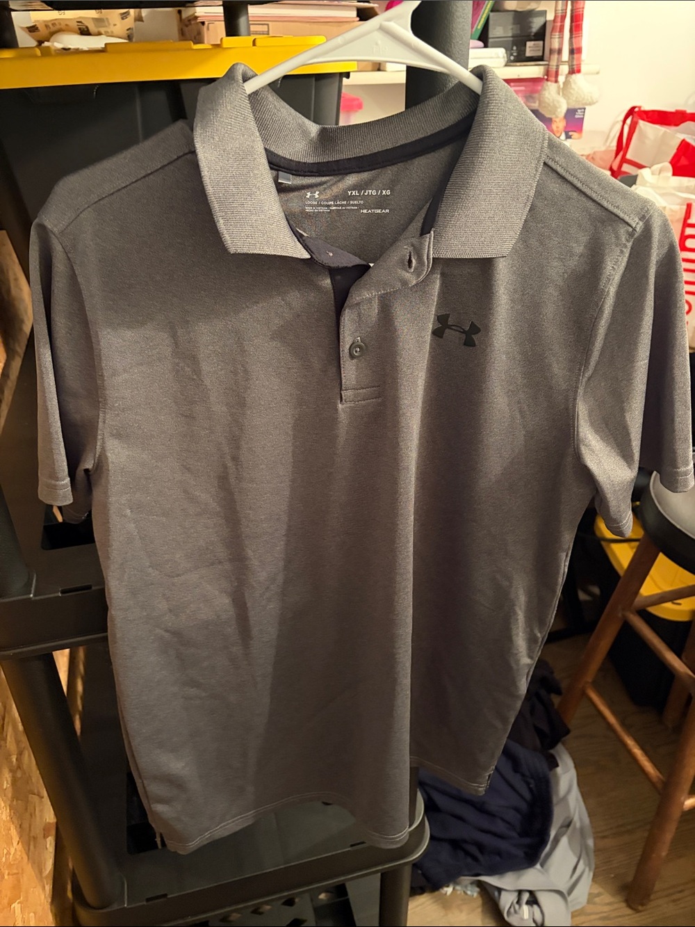 Under Armour Men’s Charcoal Gray Polo Shirt